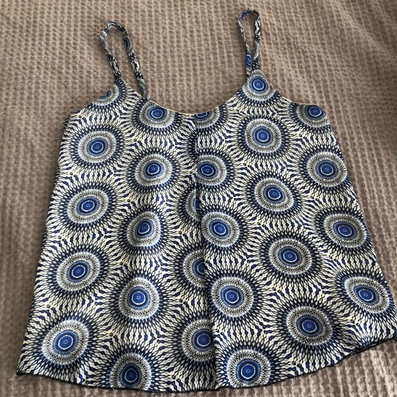 ABS Allen Schwartz Tops - Cute blue patterned tank